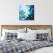 Cooles blaues Abstraktes Ölgemälde Leinwand drucke (Insitu (Schlafzimmer))