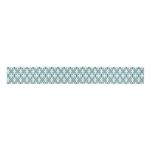 Cooles blaues Diamantmuster Ripsband (Vorderseite)