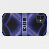 Cooles, blaues Edelstahlmetall Case-Mate iPhone Hülle (Rückseite (Horizontal))