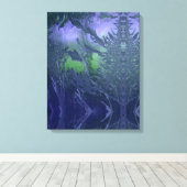 Cooles blaues Eis Leinwanddruck (Insitu (Holzboden))