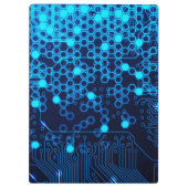 Cooles blaues elektronisches klemmbrett (Rückseite)