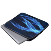 Cooles blaues Feuer Laptopschutzhülle (Vorne Knopf)