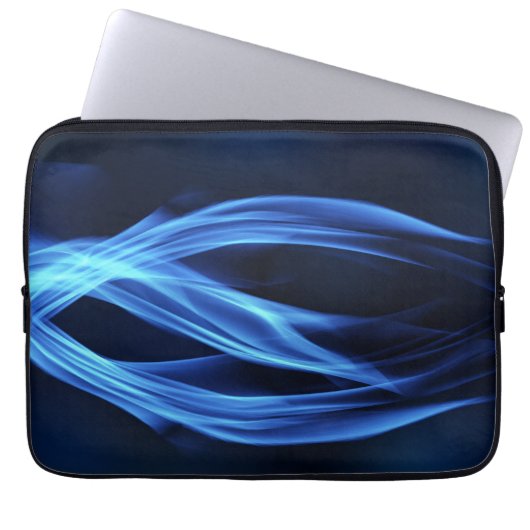 Cooles blaues Feuer Laptopschutzhülle (Vorderseite)