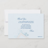 Cooles blaues flaches Foto danken Ihnen Dankeskarte (Rückseite)