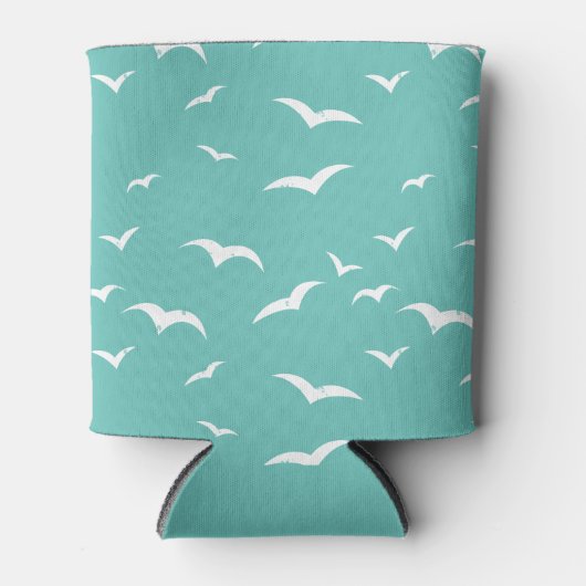 Cooles blaues Küstensegel Muster Beach Bar Dosenkühler (Vorderseite)