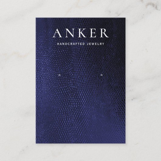 Cooles blaues Leder Visitenkarte (Vorderseite)