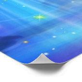 cooles blaues, magisches Lichtplakat Poster (Ecke)