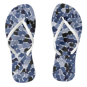 COOLES blaues Muster Badesandalen