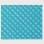 Cooles blaues Muster Geschenkpapier (Flach)