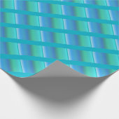 Cooles blaues Muster Geschenkpapier (Ecke)