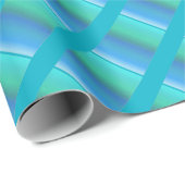 Cooles blaues Muster Geschenkpapier (Rolleneckpunkt)