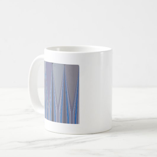 Cooles blaues, nahtloses Design Kaffeetasse (Vorderseite Links)