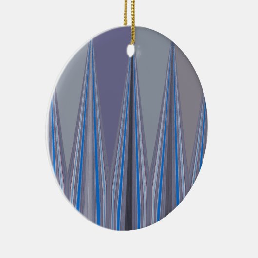 Cooles blaues, nahtloses Design Keramik Ornament (Rechts)