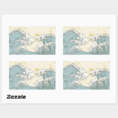 Cooles blaues Ozeanbild Rechteckiger Aufkleber (Blatt)