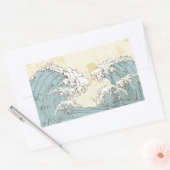 Cooles blaues Ozeanbild Rechteckiger Aufkleber (Umschlag)