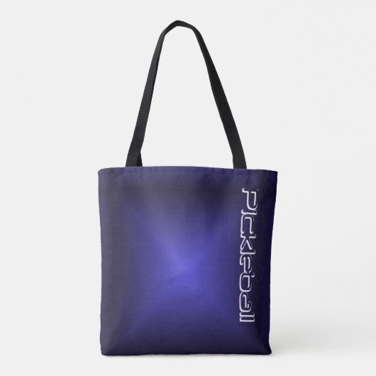 Cooles blaues Pickleball Logo Tasche (Rückseite)