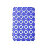Cooles blaues Quatrefolienmuster Badematte (Vorderseite Vertikal)