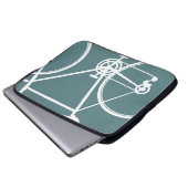 Cooles blaues Raddesign Laptop Sleeve (Vorne Knopf)