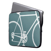 Cooles blaues Raddesign Laptop Sleeve (Vorderseite Links)