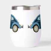 cooles blaues Retro-Auto mit Schrammen (Links)