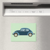 cooles blaues Retro-Auto mit Schrammen Magnet (In Situ (Geschirrspüler))