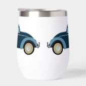 cooles blaues Retroauto mit Manschetten (Rechts)