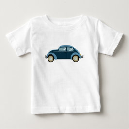 cooles blaues Retroauto mit Manschetten Baby T-shirt