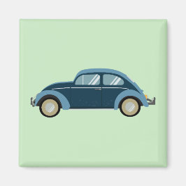 cooles blaues Retroauto mit Manschetten Magnet