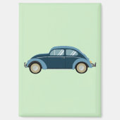 cooles blaues Retroauto mit Manschetten Magnet (Vorderseite)