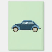 cooles blaues Retroauto mit Manschetten Magnet (Vorderseite)