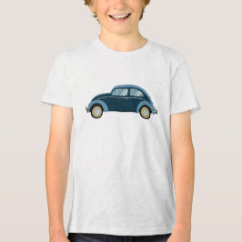 cooles blaues Retroauto mit Manschetten Tri-Blend Shirt