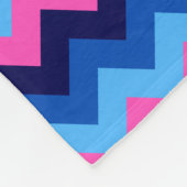 Cooles blaues Rosa Zickzack drucken Kleines Fleece (Ecke)