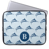 Cooles Blaues Schwertfisch-Muster Laptopschutzhülle (Vorderseite)