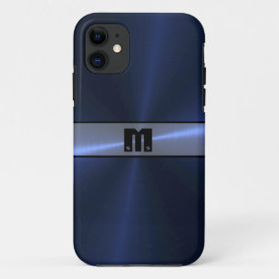 Cooles blaues Shiny-Edelstahlmetall 7 Case-Mate iPhone Hülle