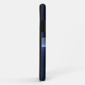 Cooles blaues Shiny-Edelstahlmetall 7 Case-Mate iPhone Hülle (Hinten/Rechts)