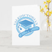 Cooles blaues Valedictorian-Abschluss-Geschenk Karte (Gelbe Blume)