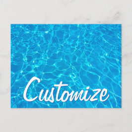 Cooles blaues Wasser Schwimmbad Party nach Maß Postkarte