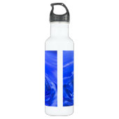 Cooles blaues Wasser-Tröpfchen Edelstahlflasche (Rückseite)