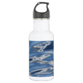 Cooles blaues Wassermuster Trinkflasche (Vorderseite)
