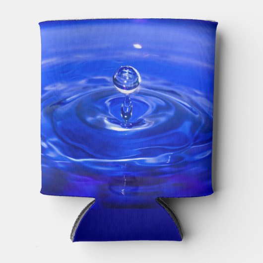 Cooles Blaues Wassertropfen Dosenkühler (Vorderseite)