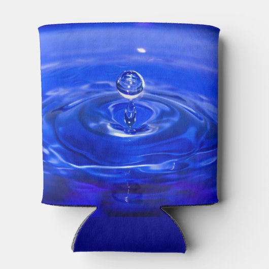 Cooles Blaues Wassertropfen Dosenkühler (Rückseite)