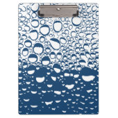 Cooles blaues Weiß-Wasser-Kunstmuster Klemmbrett (Vorderseite)