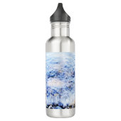 Cooles blaues Wellenwasser Edelstahlflasche (Links)