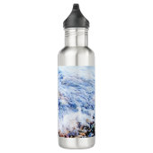 Cooles blaues Wellenwasser Edelstahlflasche (Rechts)