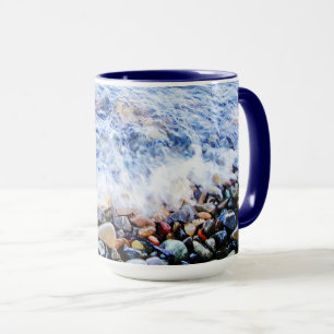 Cooles blaues Wellenwasser Tasse
