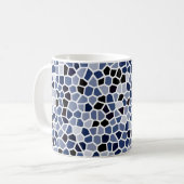 COOLES blaugestanztes Glasmuster Kaffeetasse (Vorderseite Links)