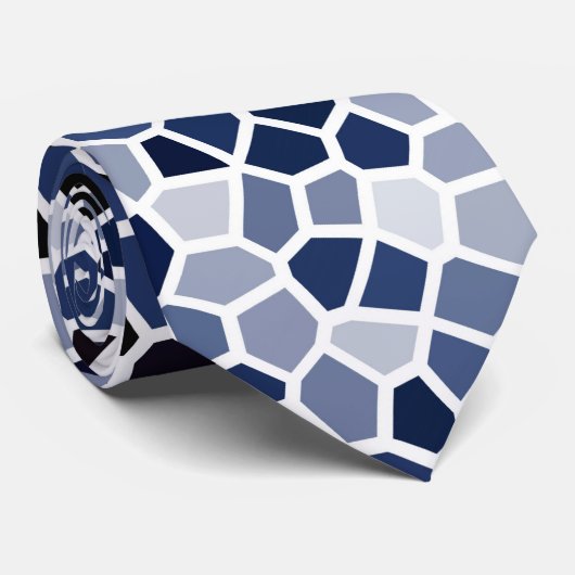 COOLES blaugestanztes Glasmuster Krawatte (Gerollt)