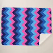 Cooles Blaurosa Zickzack drucken Großer Sherpa-Dec Sherpadecke (Vorderseite (Horizontal))