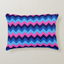Cooles blaurosa Zickzack Muster Akzent Pillow Dekokissen