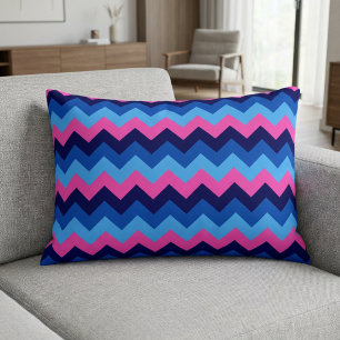 Cooles blaurosa Zickzack Muster Akzent Pillow Dekokissen